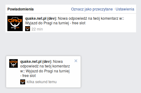 Powiadomienia facebook