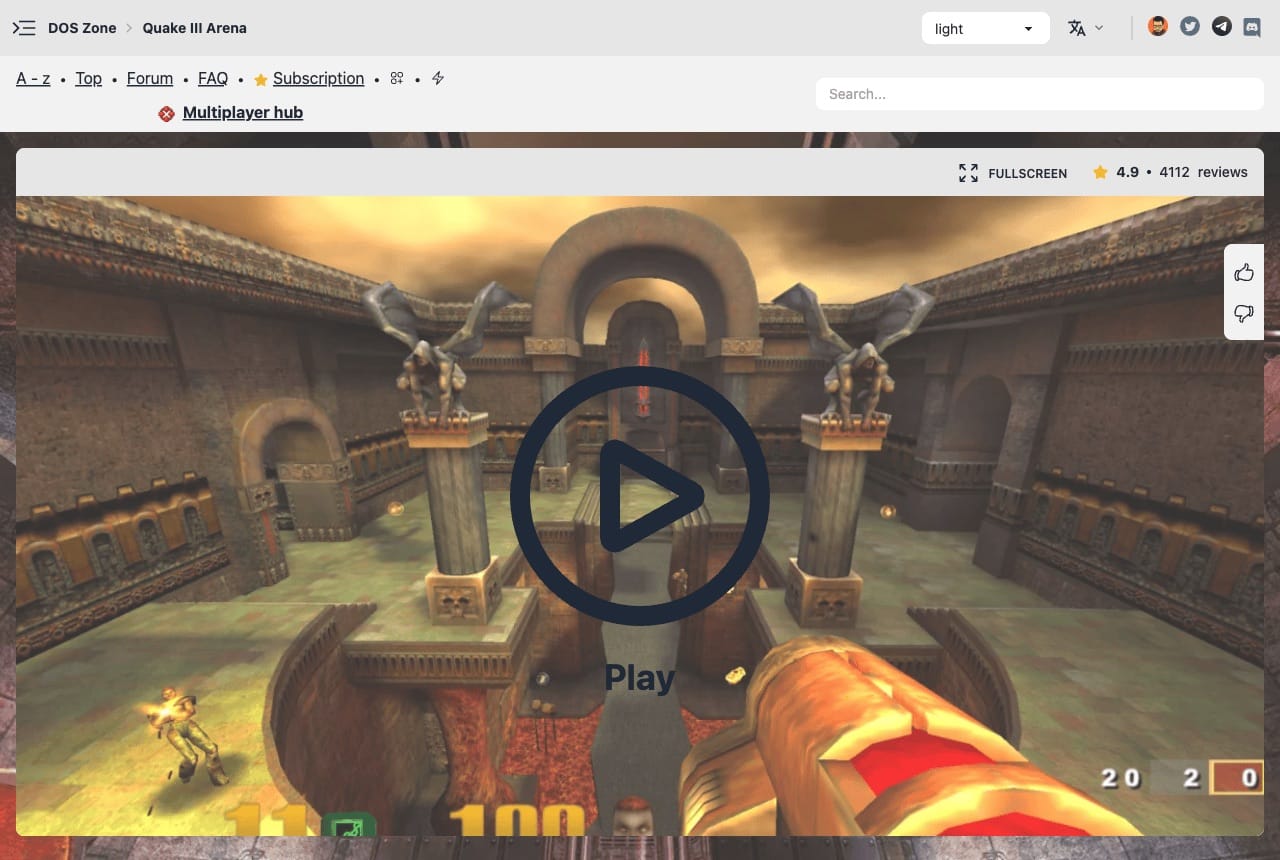 Quake III Arena na DOS.Zone
